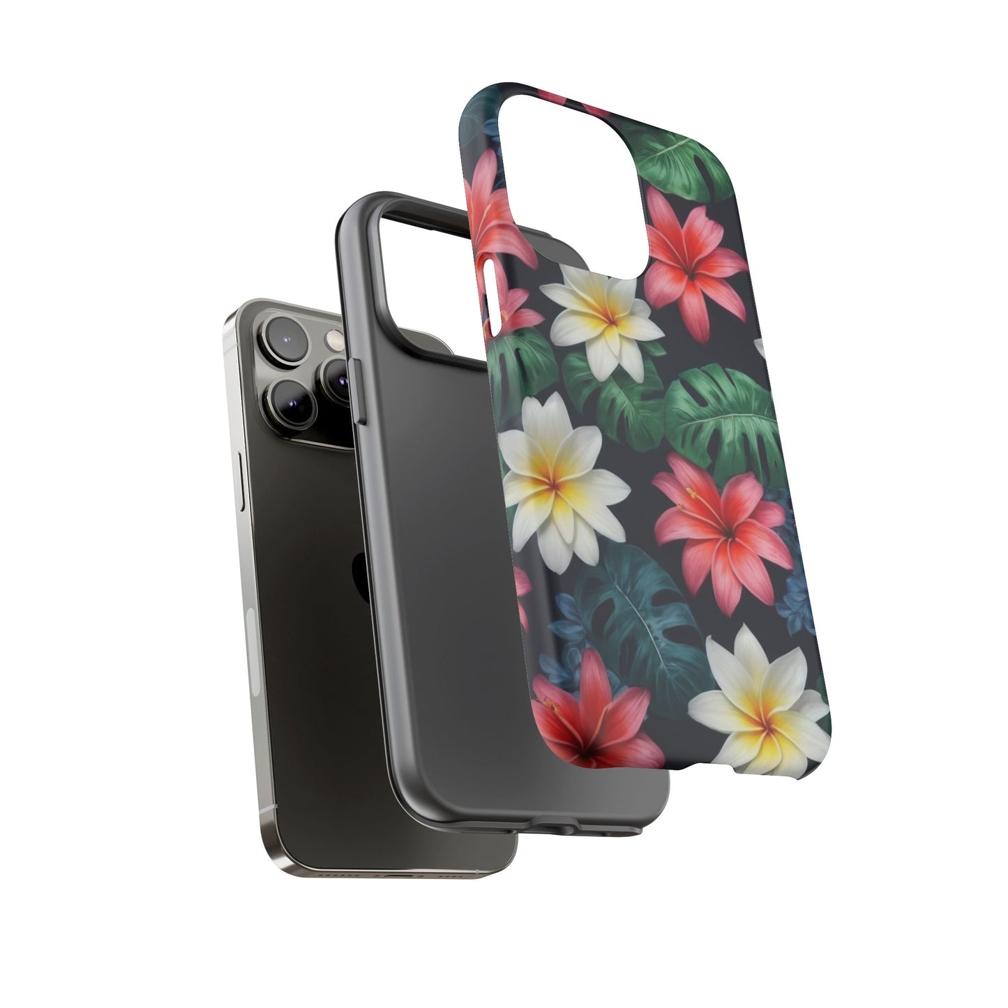 Hawaiian Flowers Phone Case for iPhone 8–16 Pro Max, iPhone 8 Plus–13 Mini, iPhone XS–XS Max, iPhone 11–14 Pro Max - Designed by Thalia