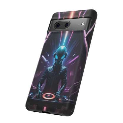 Alien DJ Phone Case for iPhone 8–16 Pro Max, Pixel 5–8 Pro, Galaxy S10–S24 Ultra - Designed by Thalia