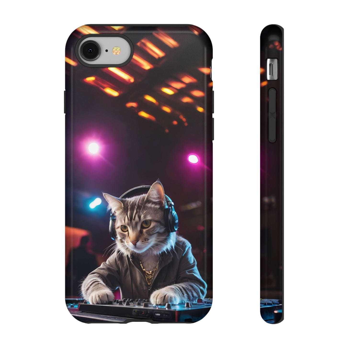 DJ Kitty Phone Case for iPhone 8–16 Pro Max, Pixel 5–8 Pro, Galaxy S10–S24 Ultra - Designed by Thalia