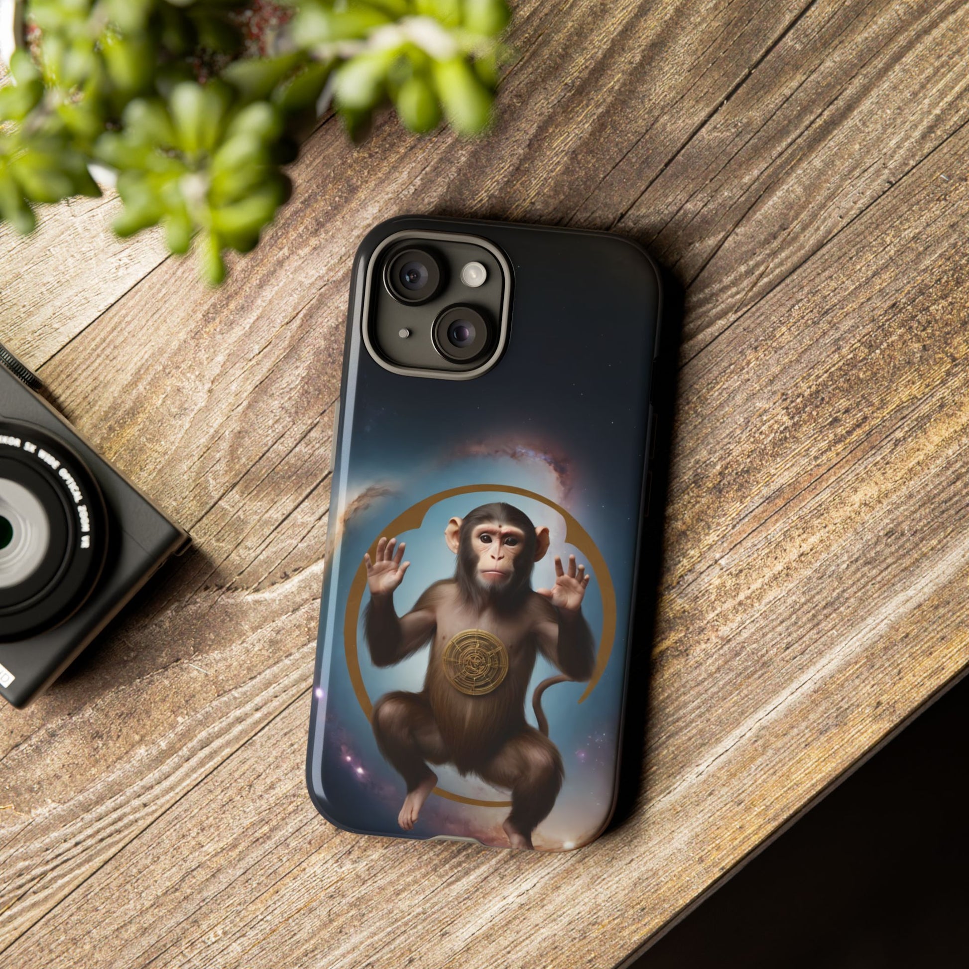 Chinese Zodiac Monkey Phone Case for iPhone 8–16 Pro Max, iPhone 8 Plus–13 Mini, iPhone XS–XS Max, iPhone 11–14 Pro Max - Designed by Thalia