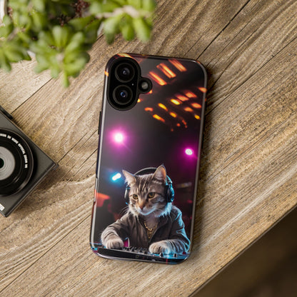 DJ Kitty Phone Case for iPhone 8–16 Pro Max, iPhone 8 Plus–13 Mini, iPhone XS–XS Max, iPhone 11–14 Pro Max - Designed by Thalia