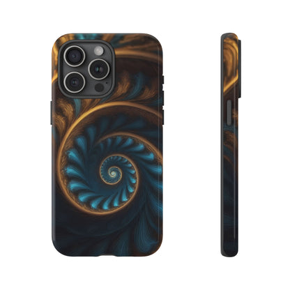 3D Fractal Phone Case for iPhone 8–16 Pro Max, Pixel 5–8 Pro, Galaxy S10–S24 Ultra - Designed by Thalia