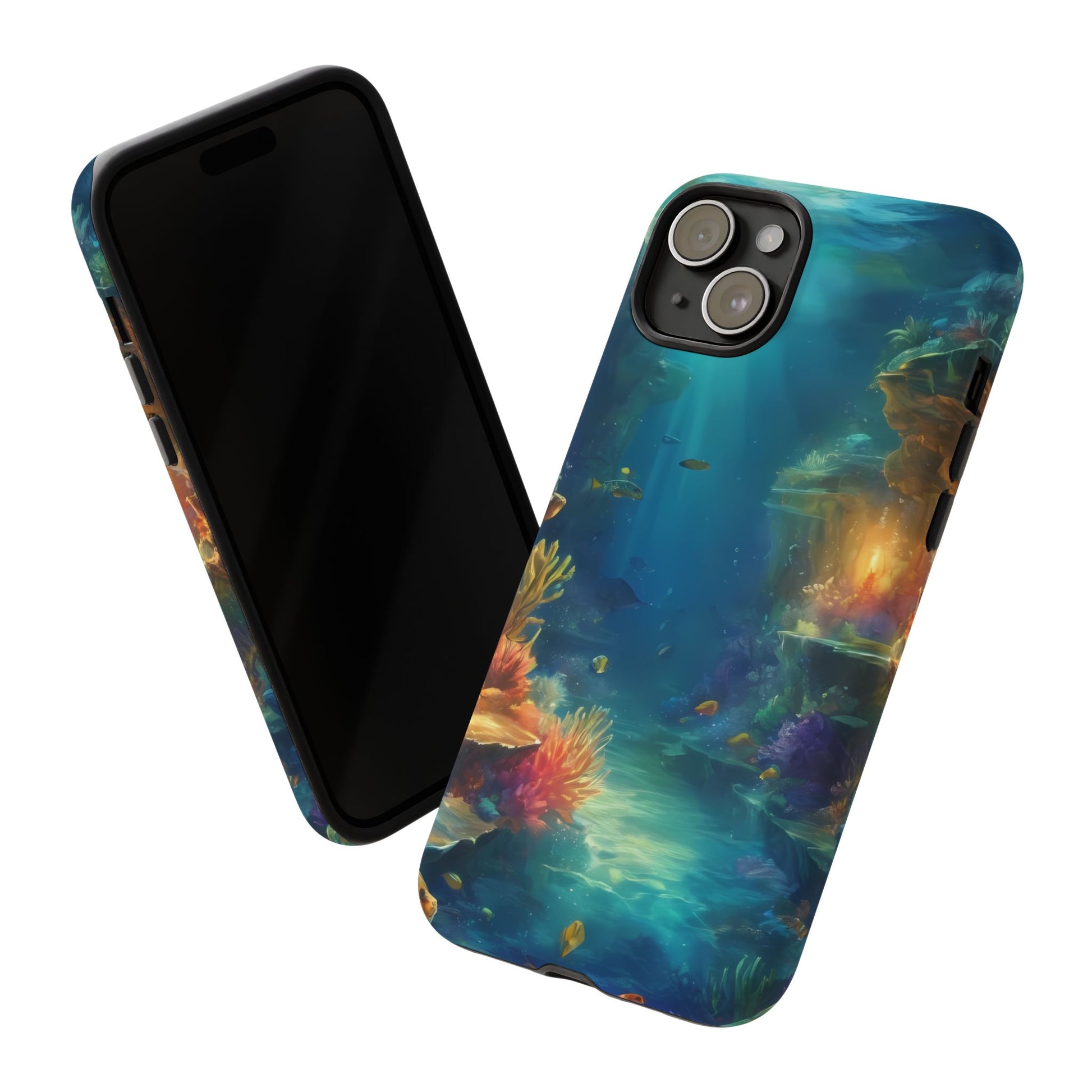 Oceanic Depths Stylish Unique UV Protected Phone Case for iPhone 8–16 Pro Max, iPhone 8 Plus–13 Mini, iPhone XS–XS Max, iPhone 11–14 Pro Max - Designed by Thalia