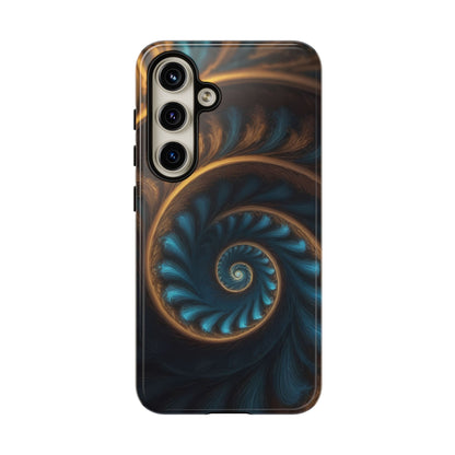 3D Fractal Phone Case for iPhone 8–16 Pro Max, Pixel 5–8 Pro, Galaxy S10–S24 Ultra - Designed by Thalia