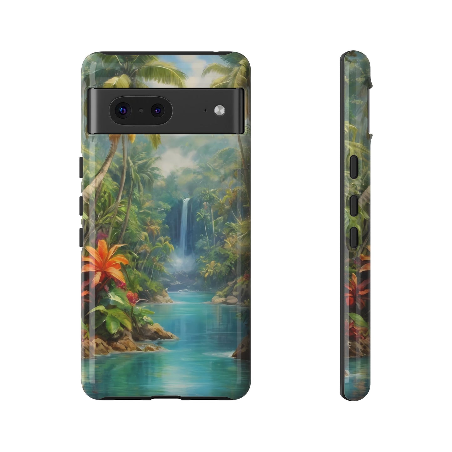 Tropical Paradise Phone Case for iPhone 8–16 Pro Max, Pixel 5–8 Pro, Galaxy S10–S24 Ultra - Designed by Thalia