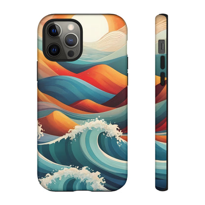 Retro Waves Phone Case for iPhone 8–16 Pro Max, Pixel 5–8 Pro, Galaxy S10–S24 Ultra - Designed by Thalia