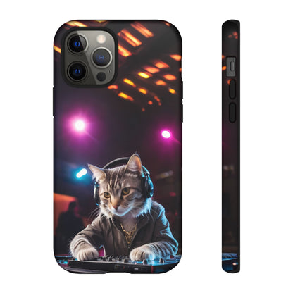 DJ Kitty Phone Case for iPhone 8–16 Pro Max, Pixel 5–8 Pro, Galaxy S10–S24 Ultra - Designed by Thalia