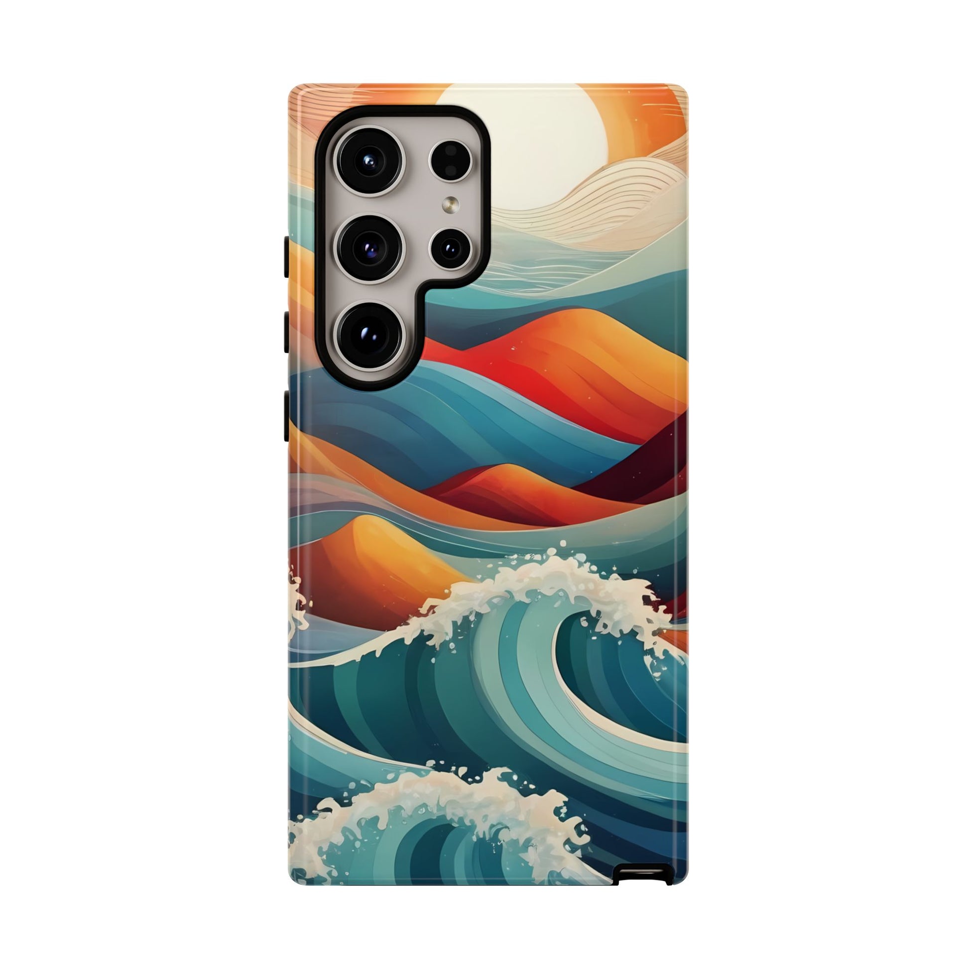 Retro Waves Phone Case for iPhone 8–16 Pro Max, Pixel 5–8 Pro, Galaxy S10–S24 Ultra - Designed by Thalia