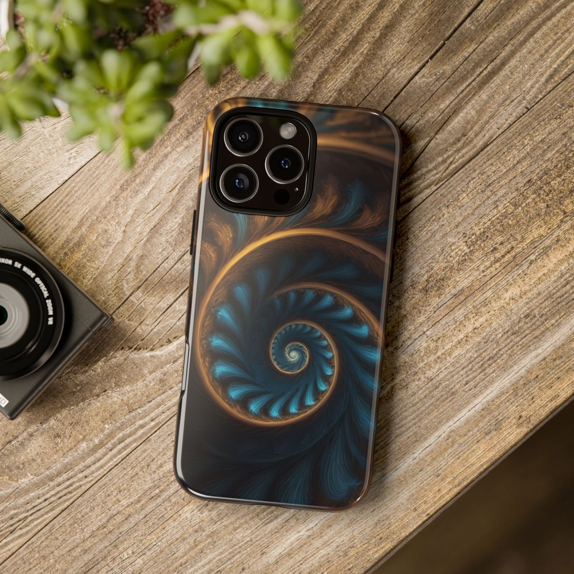 3D Fractal Phone Case for iPhone 8–16 Pro Max, Pixel 5–8 Pro, Galaxy S10–S24 Ultra - Designed by Thalia