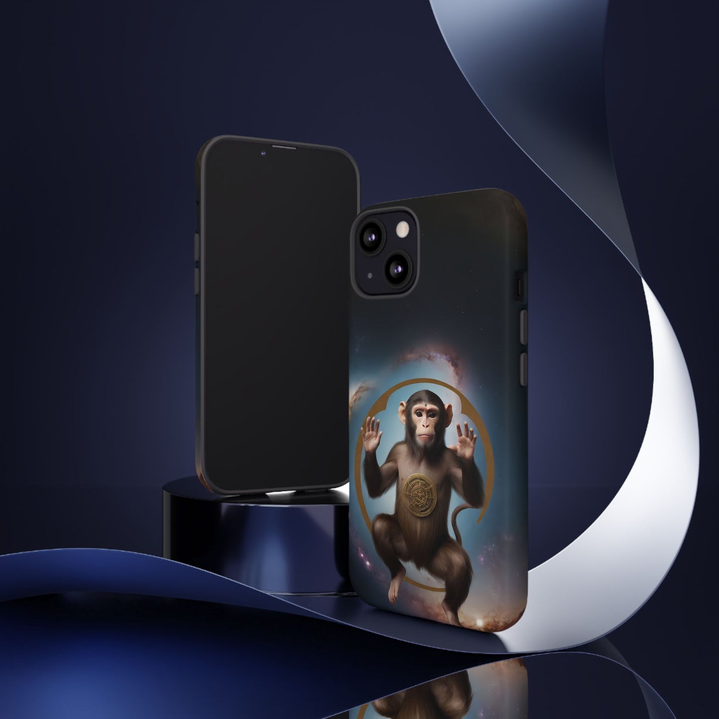 Chinese Zodiac Monkey Custom Phone Case for iPhone 8–16 Pro Max, Pixel 5–8 Pro, Galaxy S10–S24 Ultra - Designed by Thalia