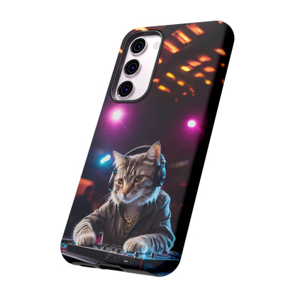 DJ Kitty Phone Case for iPhone 8–16 Pro Max, Pixel 5–8 Pro, Galaxy S10–S24 Ultra - Designed by Thalia