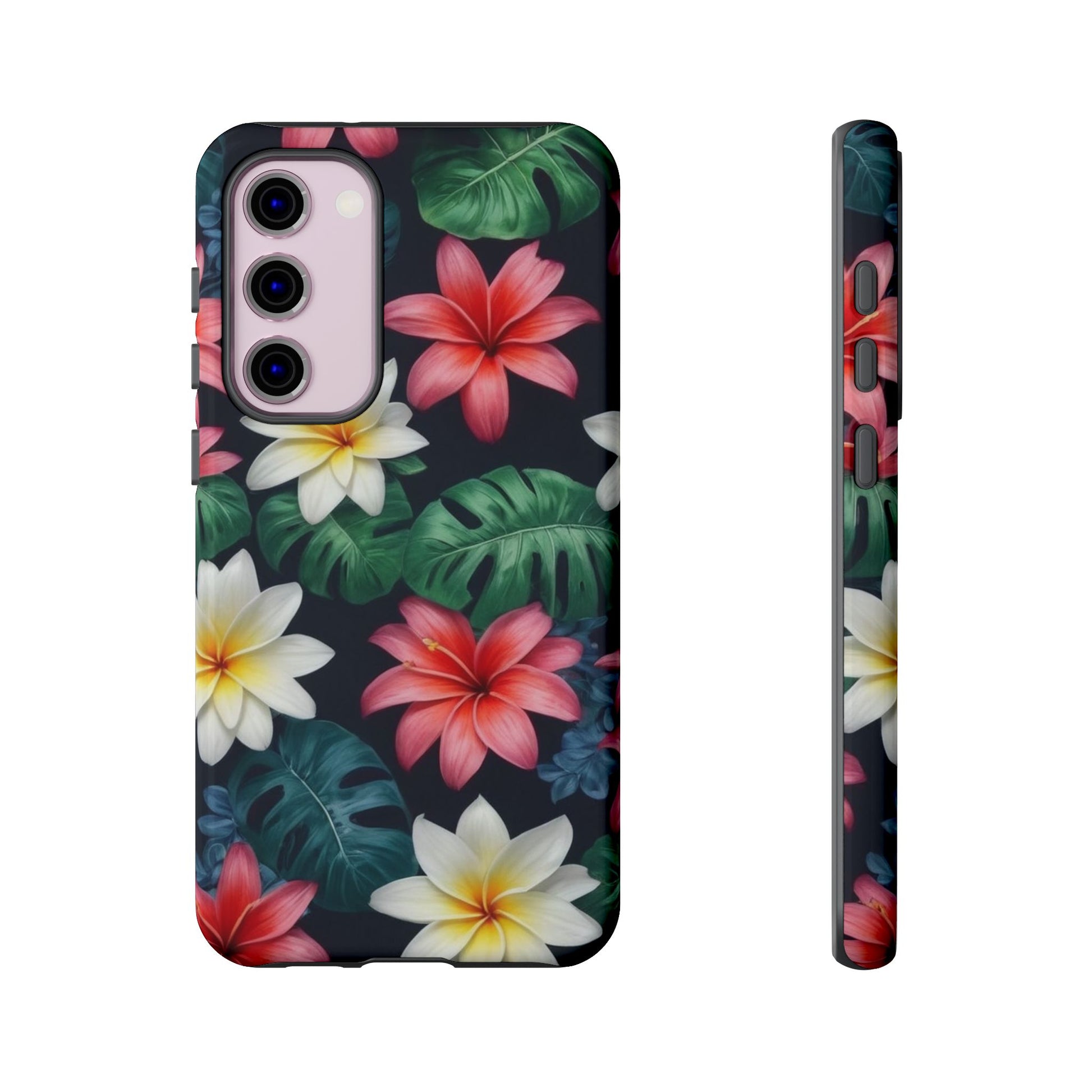 Hawaiian Flowers Custom Phone Case for Samsung Galaxy S10–S10 Plus, S20–S20 Ultra, S21, S22, S23, S24 Ultra - Designed by Thalia