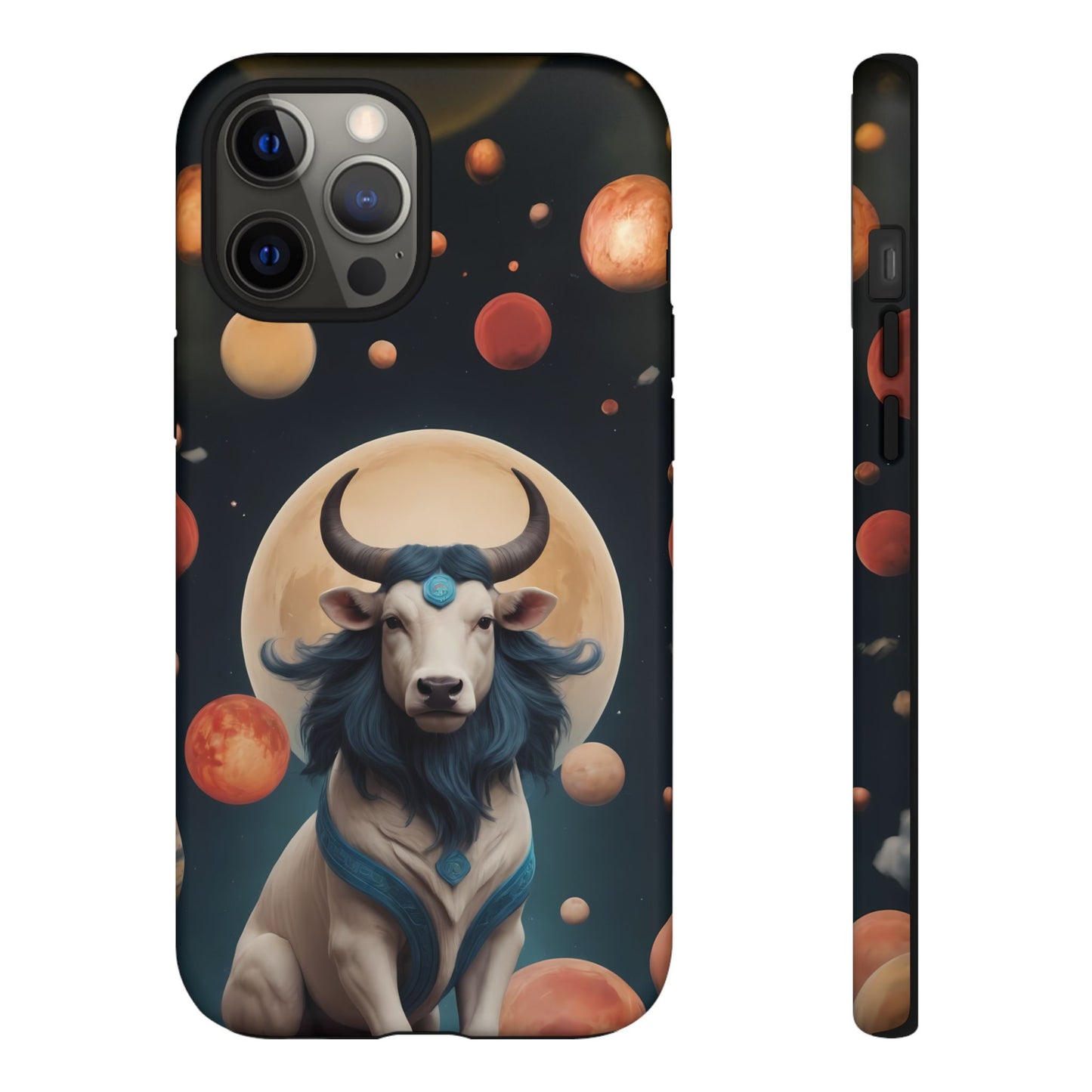 Chinese Zodiac Ox Phone Case for iPhone 8–16 Pro Max, iPhone 8 Plus–13 Mini, iPhone XS–XS Max, iPhone 11–14 Pro Max - Designed by Thalia