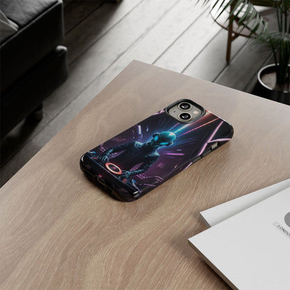 Alien DJ Custom Phone Case for iPhone 8–16 Pro Max, iPhone 8 Plus–13 Mini, iPhone XS–XS Max, iPhone 11–14 Pro Max - Designed by Thalia