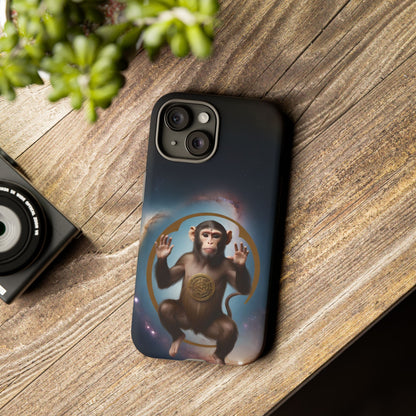 Chinese Zodiac Monkey Custom Phone Case for iPhone 8–16 Pro Max, Pixel 5–8 Pro, Galaxy S10–S24 Ultra - Designed by Thalia