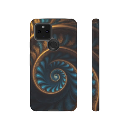 3D Fractal Phone Case for iPhone 8–16 Pro Max, Pixel 5–8 Pro, Galaxy S10–S24 Ultra - Designed by Thalia