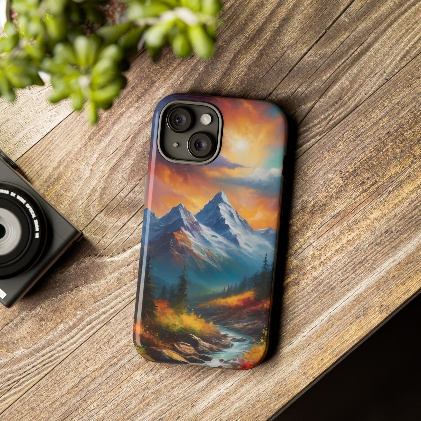 Mystic Mountains Phone Case for iPhone 8–16 Pro Max, Pixel 5–8 Pro, Galaxy S10–S24 Ultra - Designed by Thalia