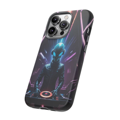 Alien DJ Phone Case for iPhone 8–16 Pro Max, Pixel 5–8 Pro, Galaxy S10–S24 Ultra - Designed by Thalia