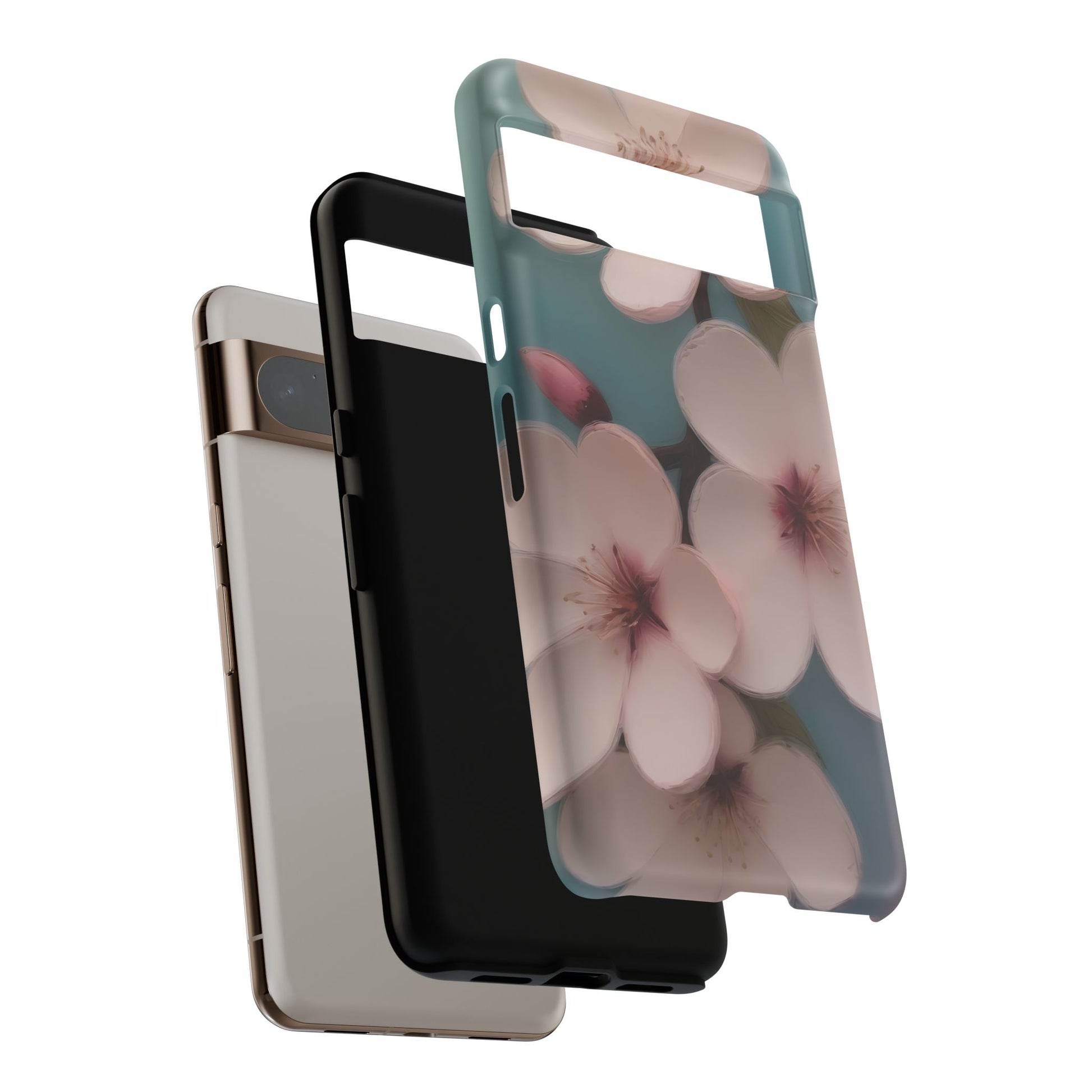 Cherry Blossom Custom Phone Case for Google Pixel 8 Pro, Pixel 8, Pixel 7, Pixel 6 Pro, Pixel 6, Pixel 5 5G - Designed by Thalia