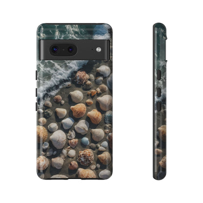 She Sells Sea Shells Phone Case for iPhone 8–16 Pro Max, Pixel 5–8 Pro, Galaxy S10–S24 Ultra - Designed by Thalia