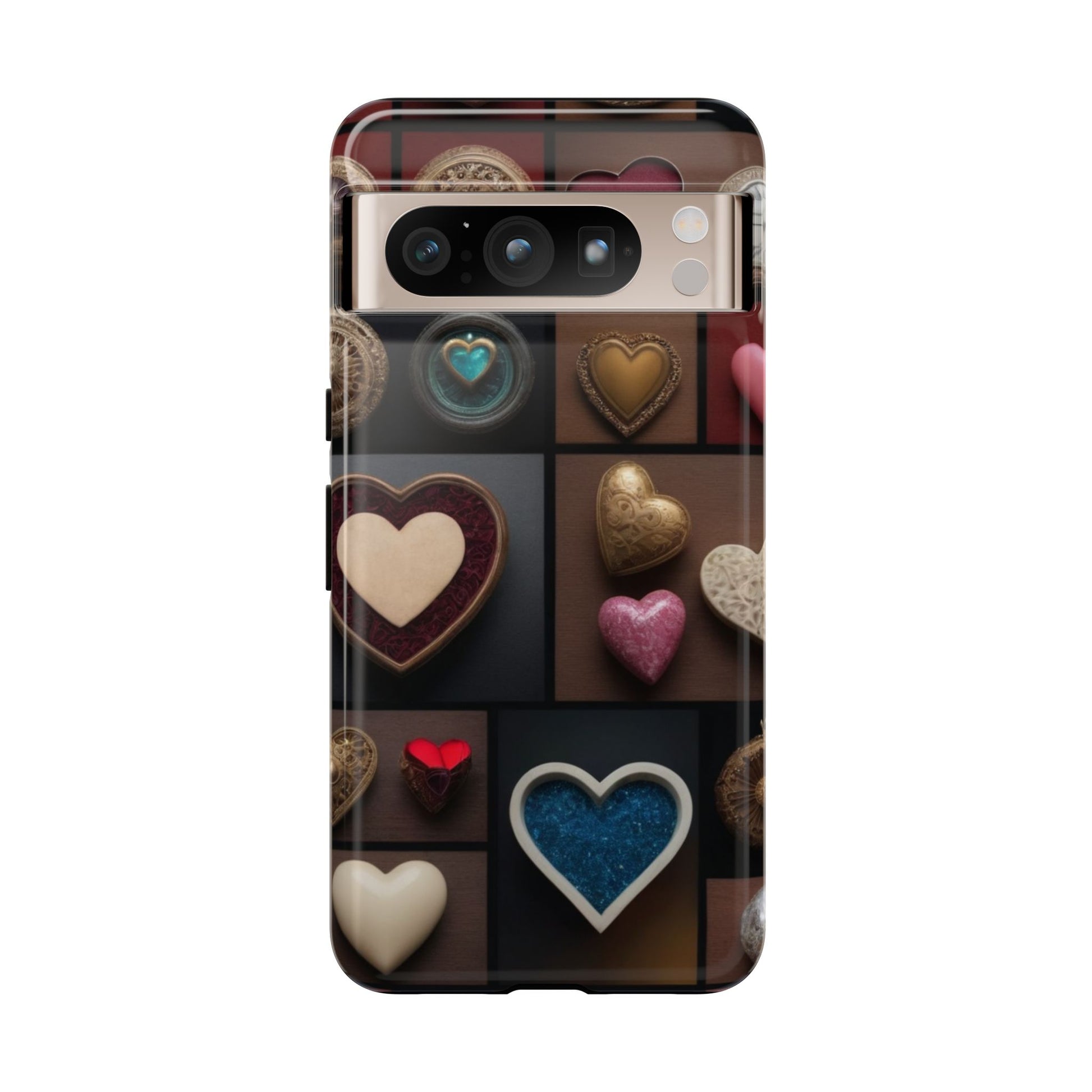 Love Button Phone Case for iPhone 8–16 Pro Max, Pixel 5–8 Pro, Galaxy S10–S24 Ultra - Designed by Thalia