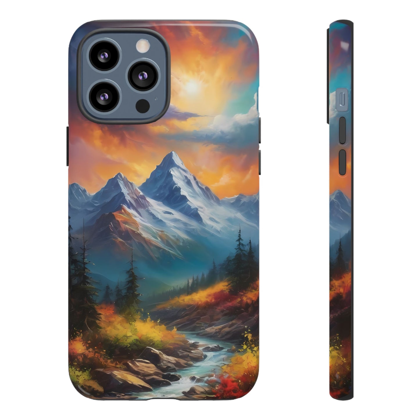 Mystic Mountains Phone Case for iPhone 8–16 Pro Max, Pixel 5–8 Pro, Galaxy S10–S24 Ultra - Designed by Thalia