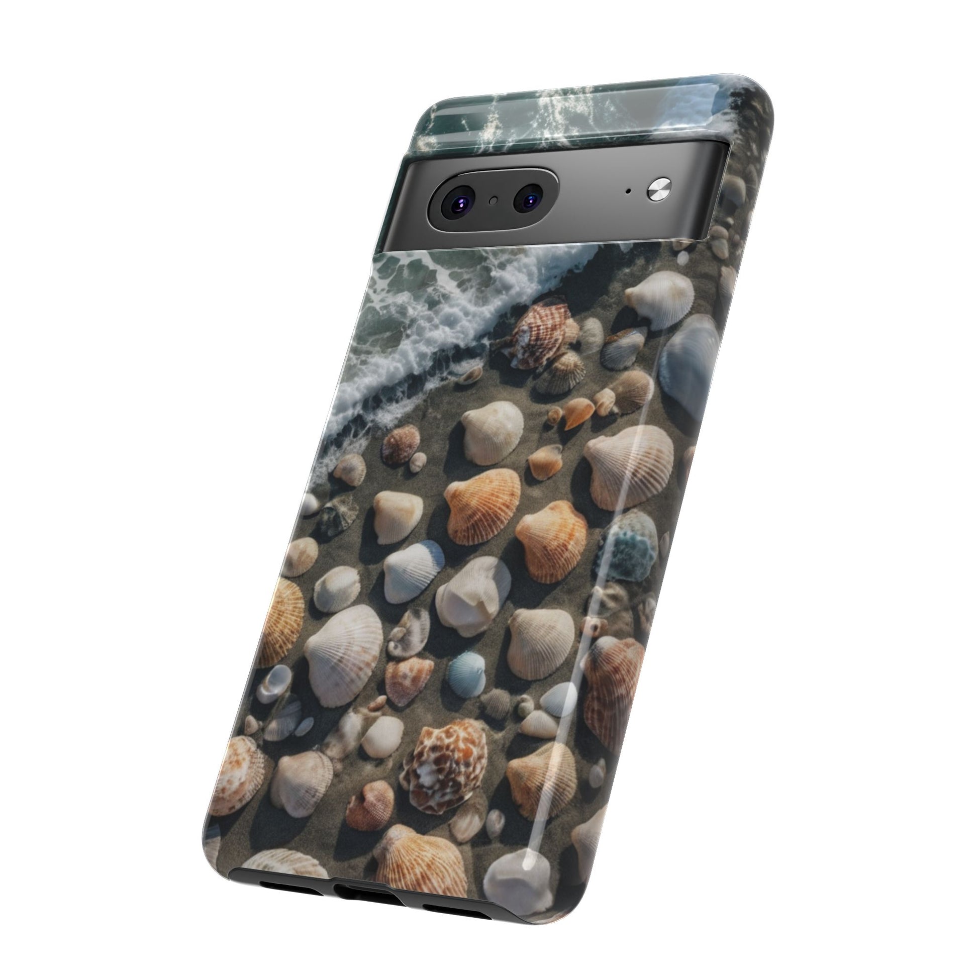 She Sells Sea Shells Phone Case for iPhone 8–16 Pro Max, Pixel 5–8 Pro, Galaxy S10–S24 Ultra - Designed by Thalia