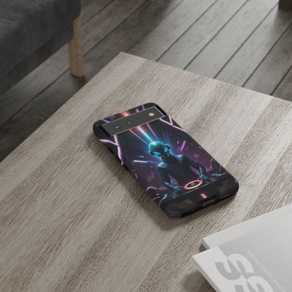 Alien DJ Phone Case for iPhone 8–16 Pro Max, Pixel 5–8 Pro, Galaxy S10–S24 Ultra - Designed by Thalia