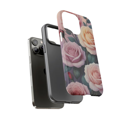 Bloom with Style - Roses Custom Phone Case for iPhone 8–16 Pro Max, iPhone 8 Plus–13 Mini, iPhone XS–XS Max, iPhone 11–14 Pro Max - Designed by Thalia