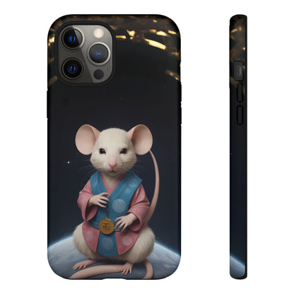 Chinese Zodiac Rat Phone Case for iPhone 8–16 Pro Max, iPhone 8 Plus–13 Mini, iPhone XS–XS Max, iPhone 11–14 Pro Max - Designed by Thalia