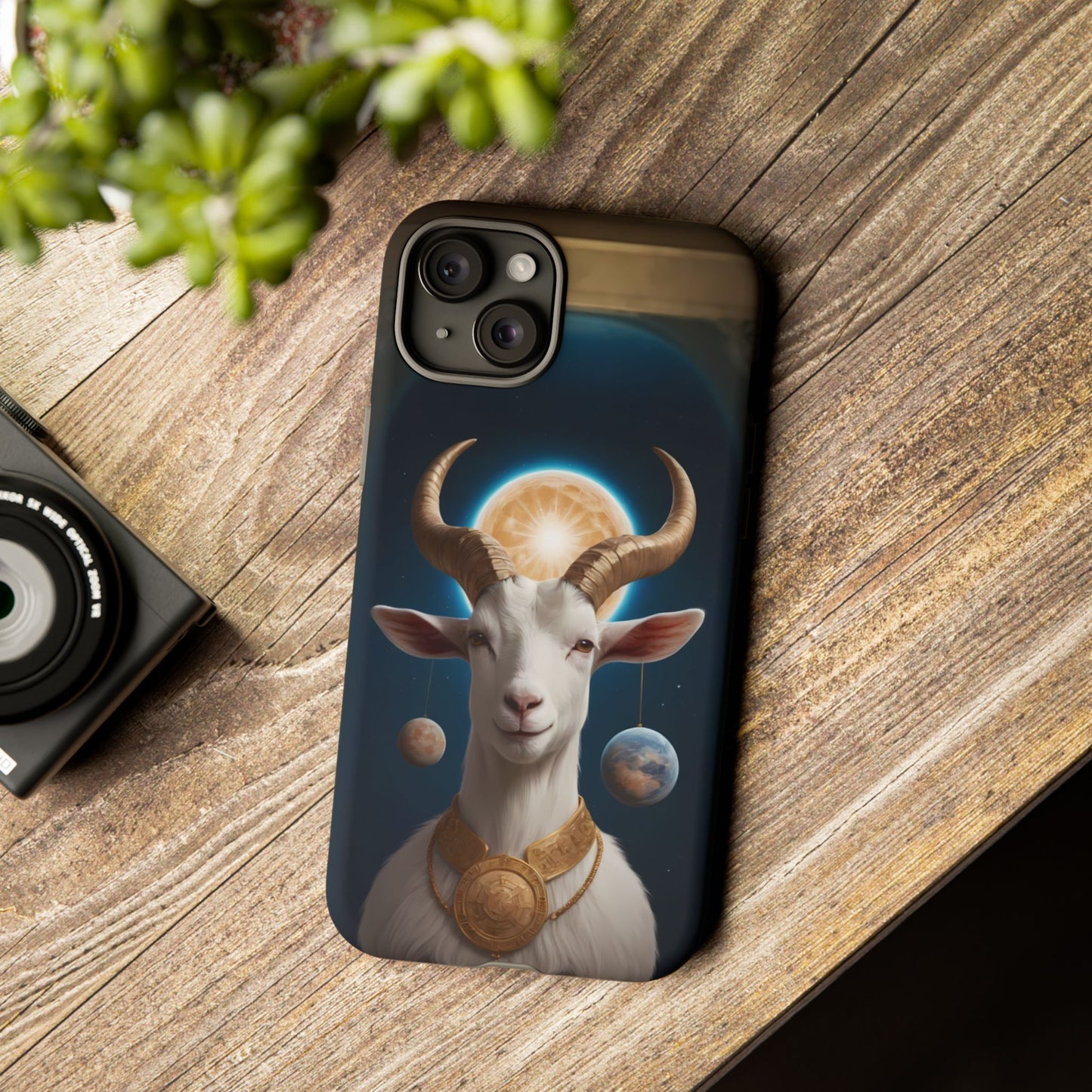 Chinese Zodiac Goat Phone Case for iPhone 8–16 Pro Max, iPhone 8 Plus–13 Mini, iPhone XS–XS Max, iPhone 11–14 Pro Max - Designed by Thalia