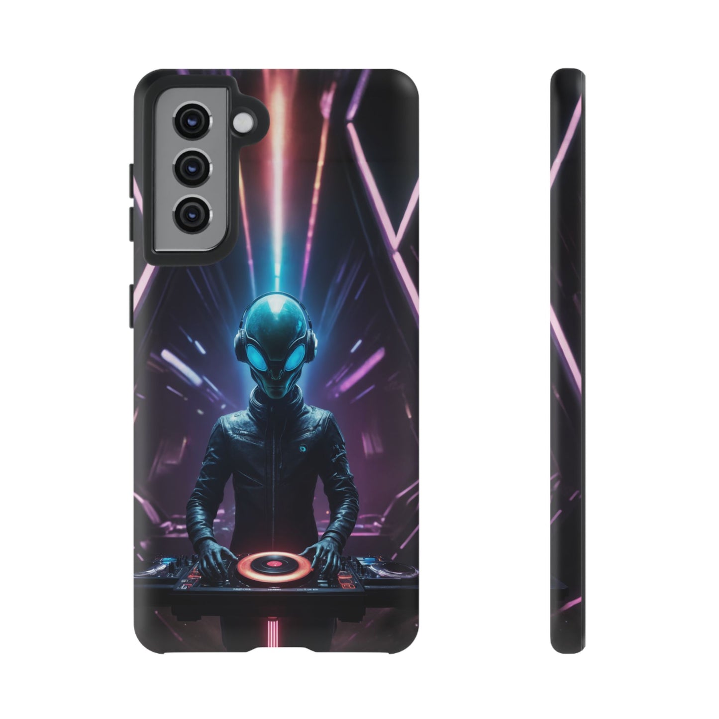 Alien DJ Phone Case for iPhone 8–16 Pro Max, Pixel 5–8 Pro, Galaxy S10–S24 Ultra - Designed by Thalia