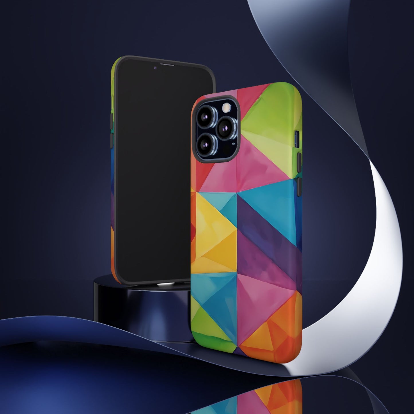 Geometric Play Phone Case for iPhone 8–16 Pro Max, Pixel 5–8 Pro, Galaxy S10–S24 Ultra - Designed by Thalia