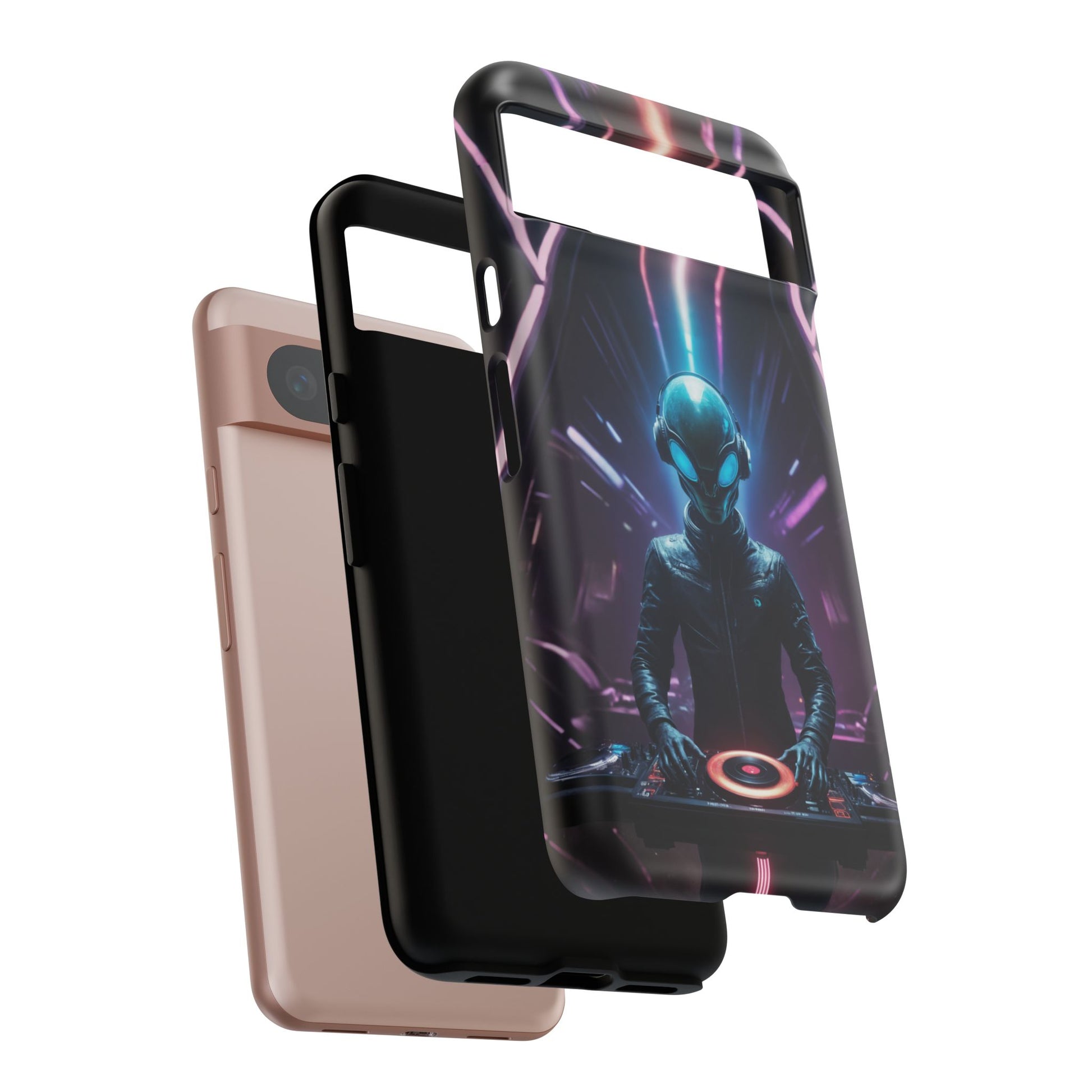 Alien DJ Phone Case for iPhone 8–16 Pro Max, Pixel 5–8 Pro, Galaxy S10–S24 Ultra - Designed by Thalia