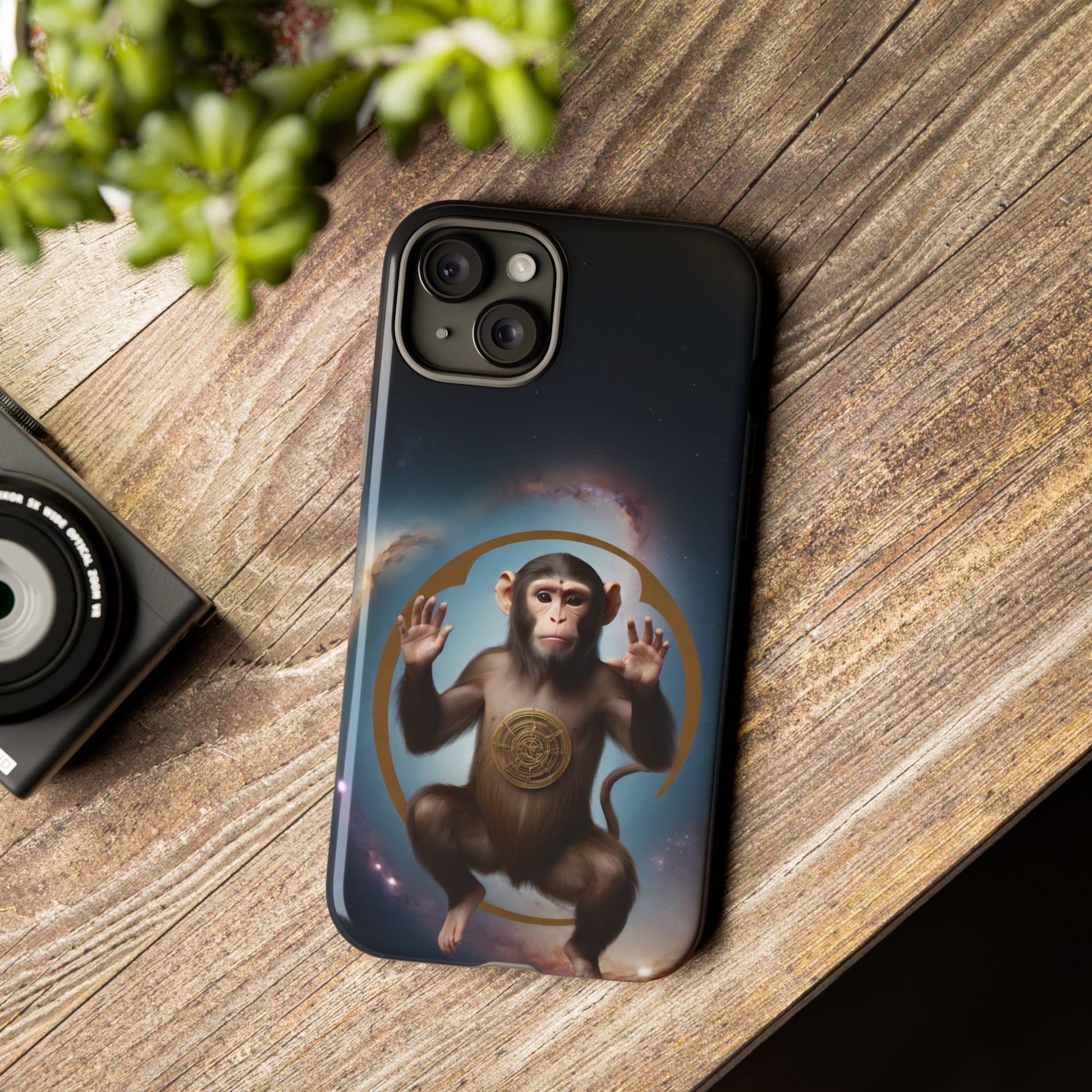 Chinese Zodiac Monkey Phone Case for iPhone 8–16 Pro Max, iPhone 8 Plus–13 Mini, iPhone XS–XS Max, iPhone 11–14 Pro Max - Designed by Thalia