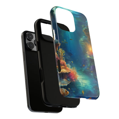 Oceanic Depths Stylish Unique UV Protected Phone Case for iPhone 8–16 Pro Max, iPhone 8 Plus–13 Mini, iPhone XS–XS Max, iPhone 11–14 Pro Max - Designed by Thalia