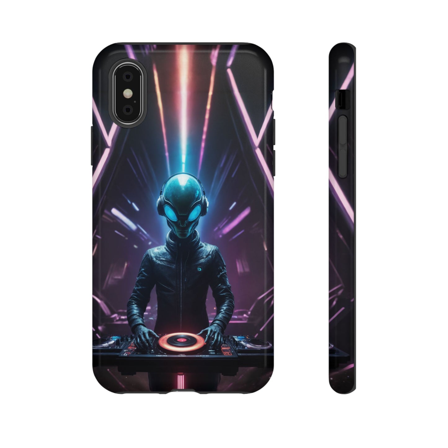 Alien DJ Phone Case for iPhone 8–16 Pro Max, Pixel 5–8 Pro, Galaxy S10–S24 Ultra - Designed by Thalia