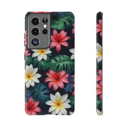 Hawaiian Flowers Custom Phone Case for Samsung Galaxy S10–S10 Plus, S20–S20 Ultra, S21, S22, S23, S24 Ultra - Designed by Thalia