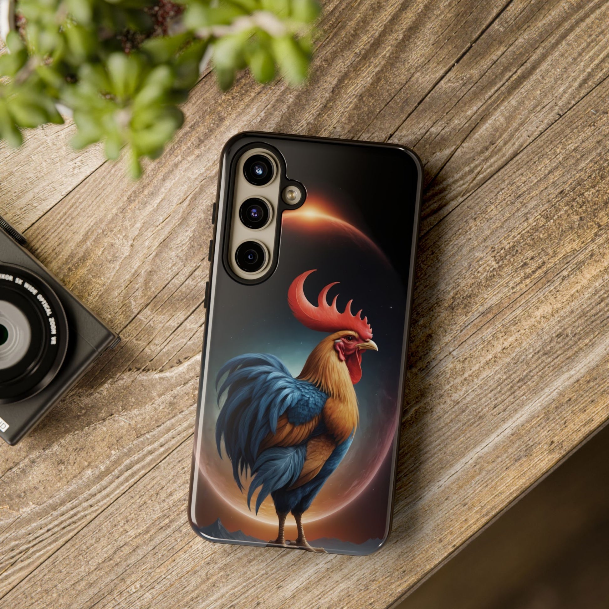 Chinese Zodiac Rooster Custom Phone Case for iPhone 8–16 Pro Max, Pixel 5–8 Pro, Galaxy S10–S24 Ultra - Designed by Thalia