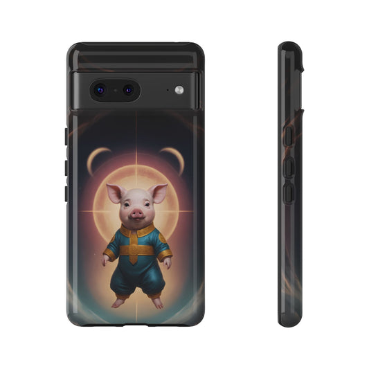 Chinese Zodiac Pig Phone Case for Google Pixel 8 Pro, Pixel 8, Pixel 7, Pixel 6 Pro, Pixel 6, Pixel 5 5G - Designed by Thalia