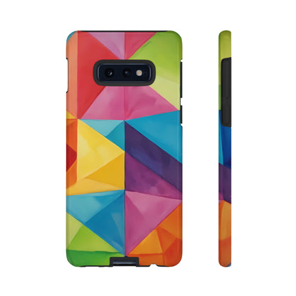 Geometric Play Custom Phone Case for Samsung Galaxy S10–S10 Plus, S20–S20 Ultra, S21, S22, S23, S24 Ultra - Designed by Thalia