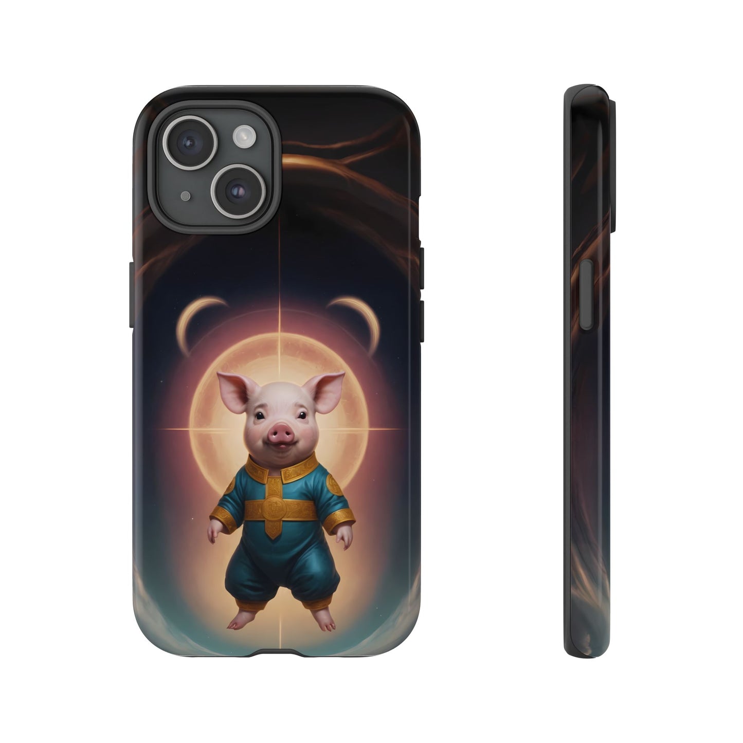 Chinese Zodiac Pig Custom Phone Case for iPhone 8–16 Pro Max, Pixel 5–8 Pro, Galaxy S10–S24 Ultra - Designed by Thalia