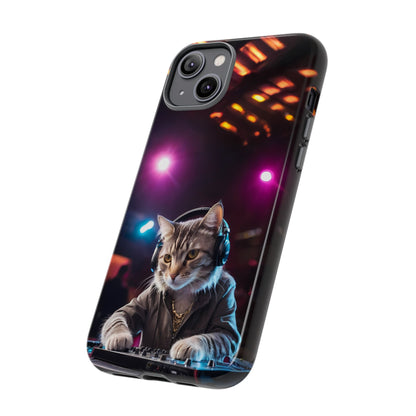 DJ Kitty Phone Case for iPhone 8–16 Pro Max, Pixel 5–8 Pro, Galaxy S10–S24 Ultra - Designed by Thalia