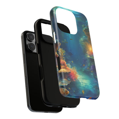 Oceanic Depths Stylish Unique UV Protected Phone Case for iPhone 8–16 Pro Max, iPhone 8 Plus–13 Mini, iPhone XS–XS Max, iPhone 11–14 Pro Max - Designed by Thalia