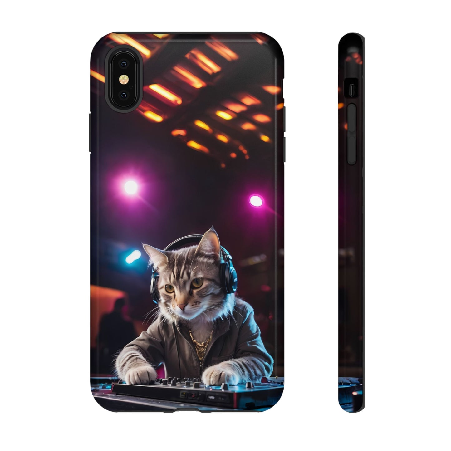 DJ Kitty Phone Case for iPhone 8–16 Pro Max, Pixel 5–8 Pro, Galaxy S10–S24 Ultra - Designed by Thalia