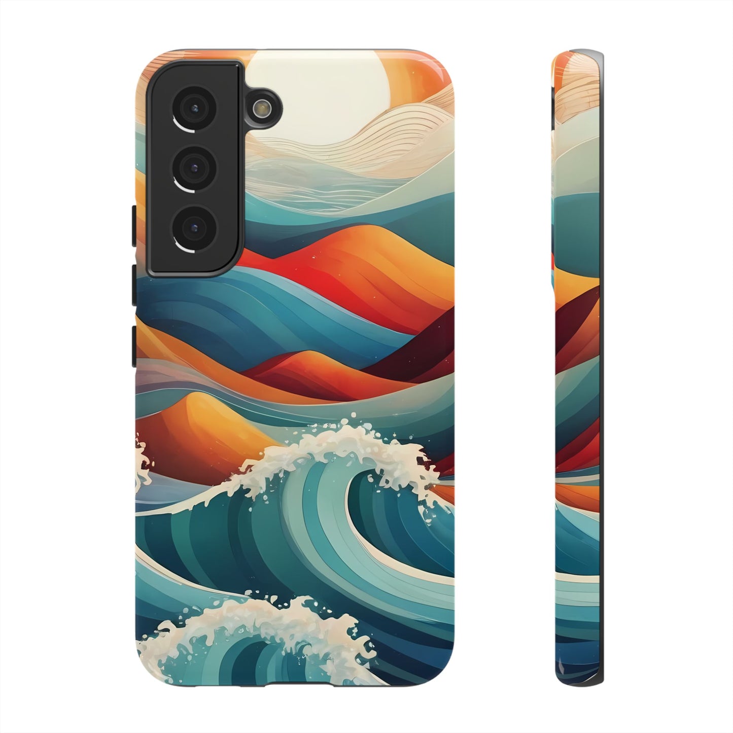 Retro Waves Phone Case for iPhone 8–16 Pro Max, Pixel 5–8 Pro, Galaxy S10–S24 Ultra - Designed by Thalia