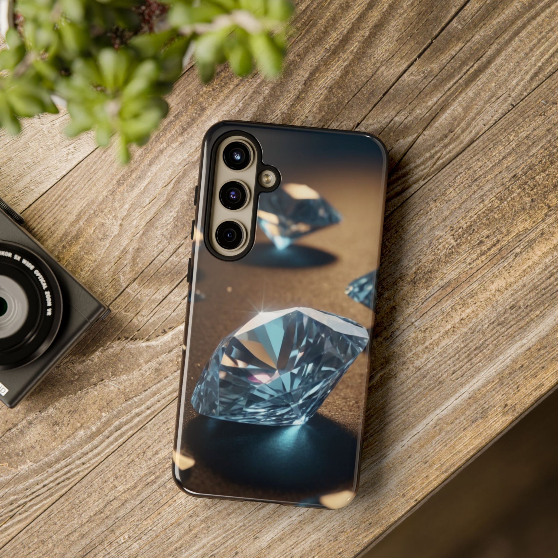 Raining Diamonds Custom Phone Case for Samsung Galaxy S10–S10 Plus, S20–S20 Ultra, S21, S22, S23, S24 Ultra - Designed by Thalia