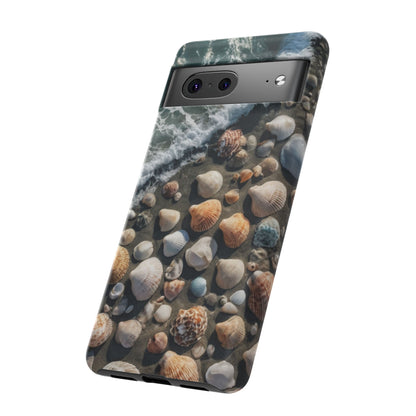 She Sells Sea Shells Phone Case for iPhone 8–16 Pro Max, Pixel 5–8 Pro, Galaxy S10–S24 Ultra - Designed by Thalia