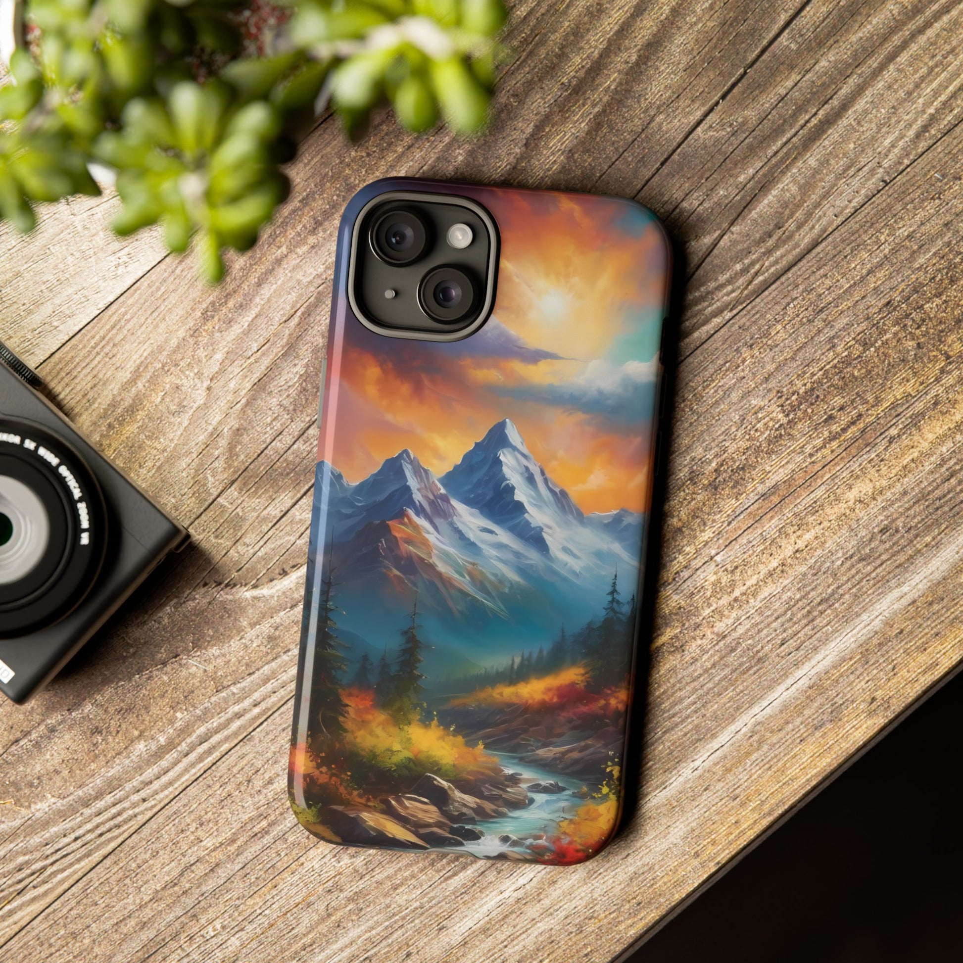 Mystic Mountains Phone Case for iPhone 8–16 Pro Max, Pixel 5–8 Pro, Galaxy S10–S24 Ultra - Designed by Thalia