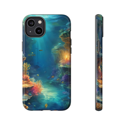 Oceanic Depths Stylish Unique UV Protected Phone Case for iPhone 8–16 Pro Max, iPhone 8 Plus–13 Mini, iPhone XS–XS Max, iPhone 11–14 Pro Max - Designed by Thalia